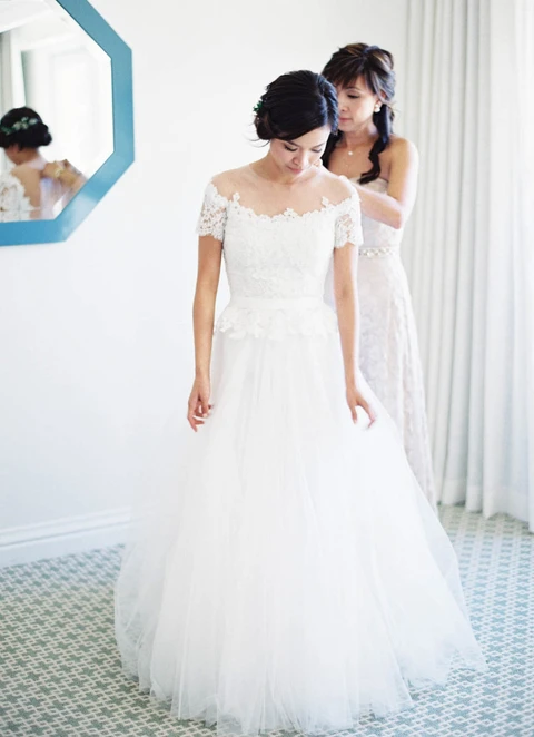 Tulle Wedding Dress Ball-gown/princess Scoop Neck Long/floor-length With Lace