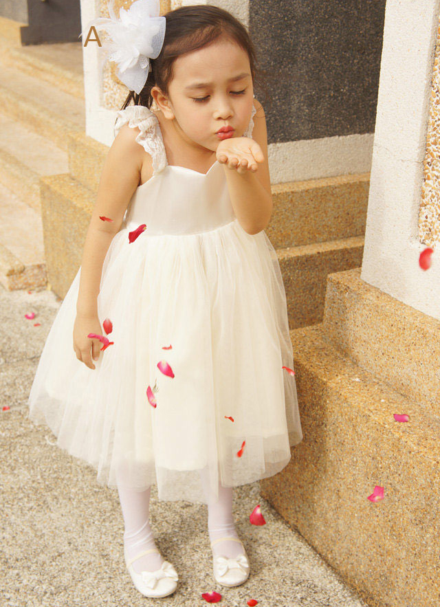 Ball-gown/princess Knee-length Sweetheart Sleevesless Sashes Tulle Junior Bridesmaid Dresses