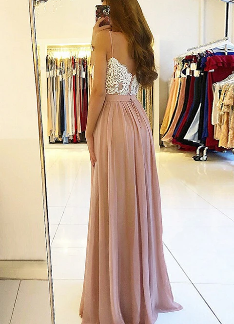 A-line/princess Sweetheart Sleeveless Long/floor-length Chiffon Dresses With Appliqued